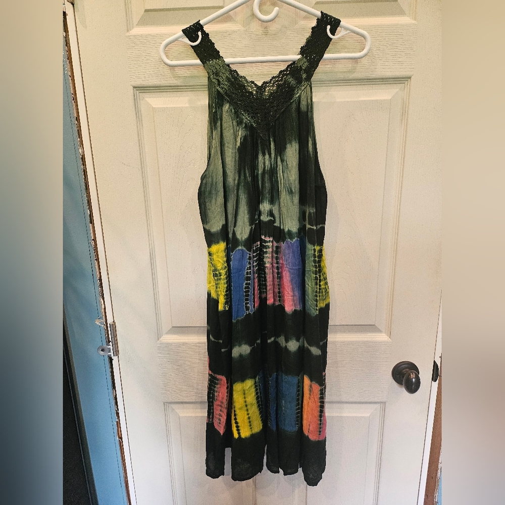 Multicolor Tie-Dye Maxi Dress